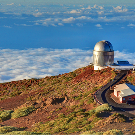optisches Teleskop auf dem Roque de los Muchachos